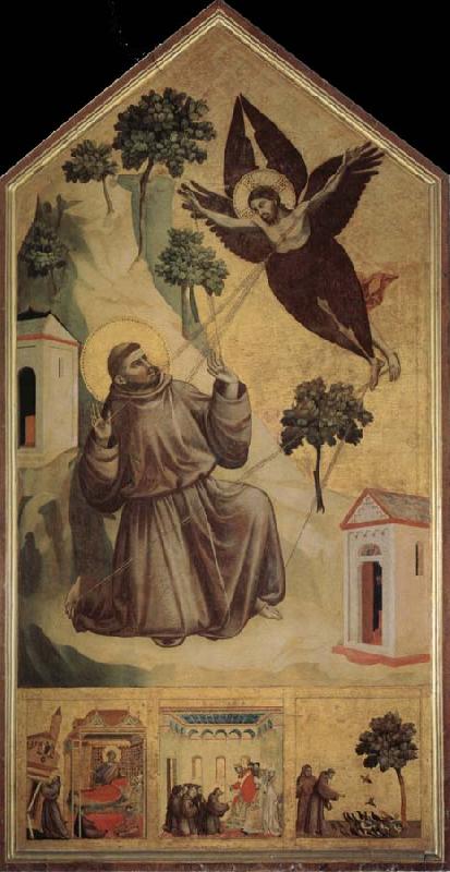GIOTTO di Bondone Assisi Saint - Francois accept the stigma oil painting picture